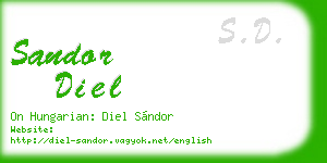 sandor diel business card